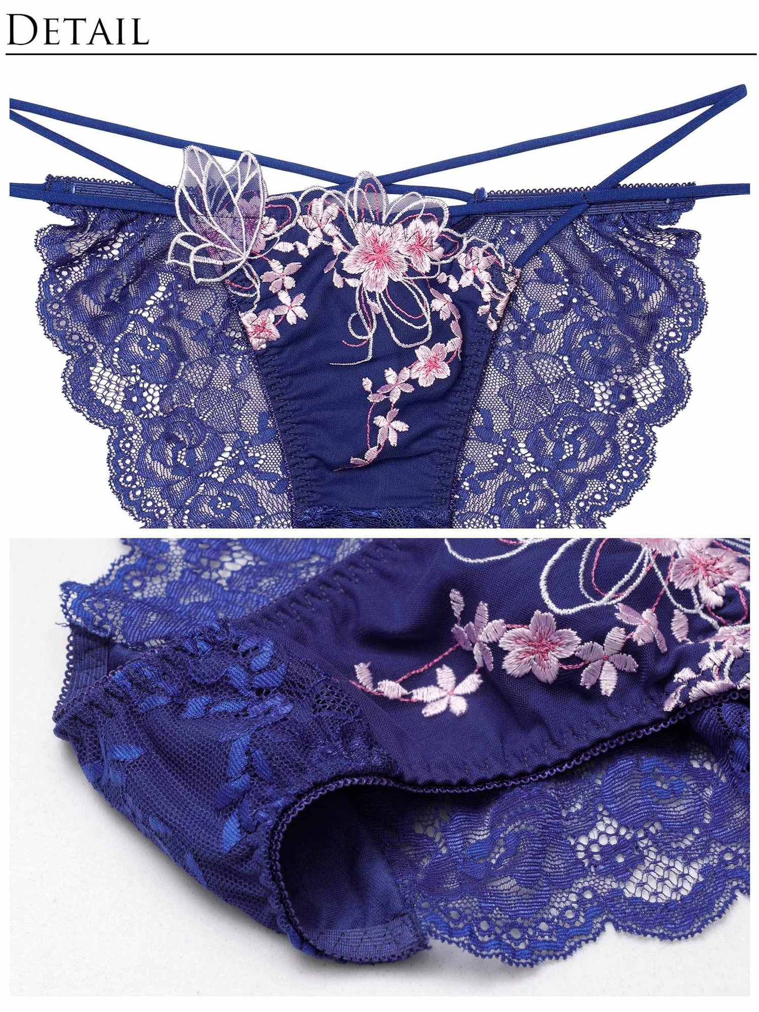 3/4新作!グレイスチェリーブロッサムブラジャー&amp;バック透けフルバックショーツ