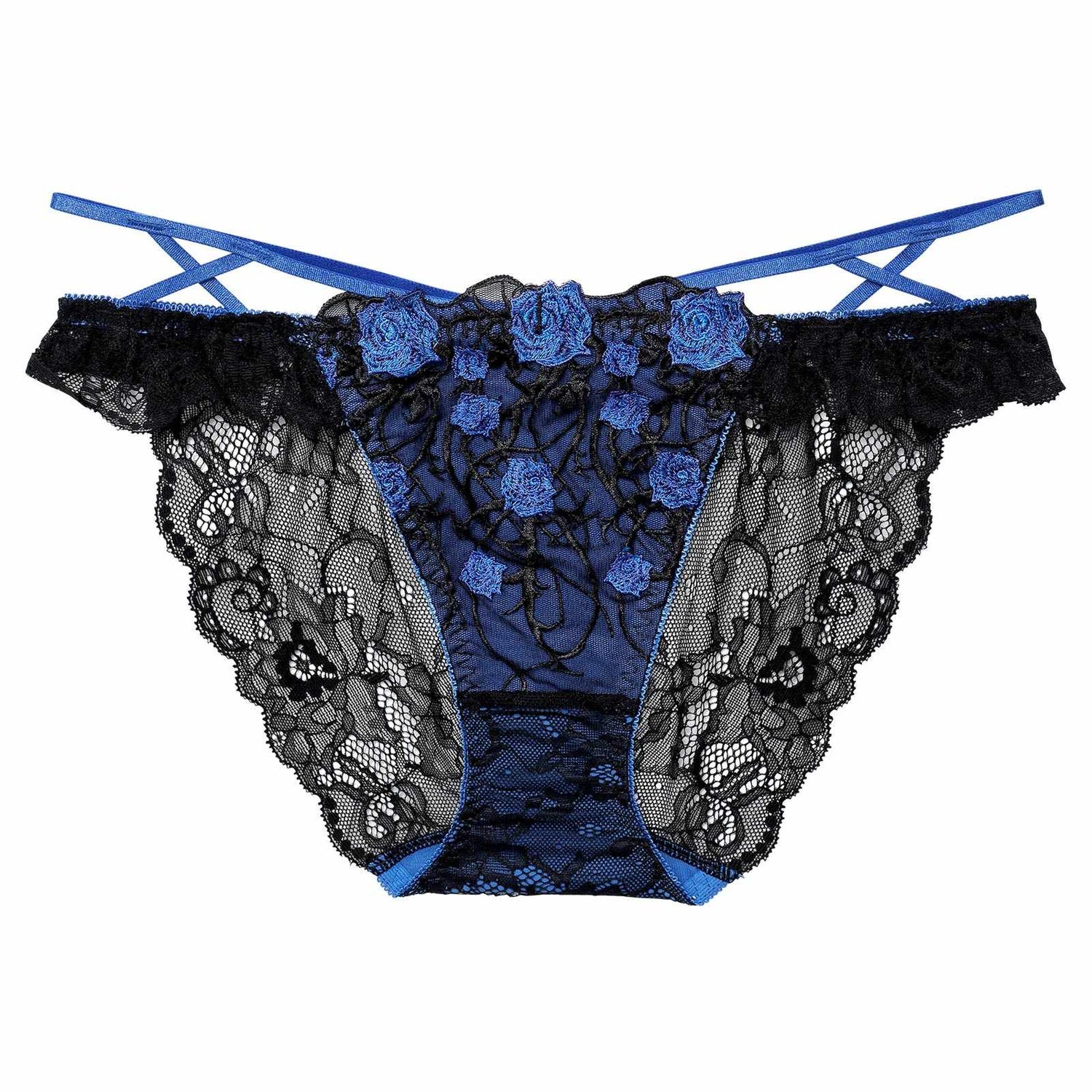 1/23新作!ミッドナイトローズクロスコードバック透け選べるショーツ[おそろいショーツ]